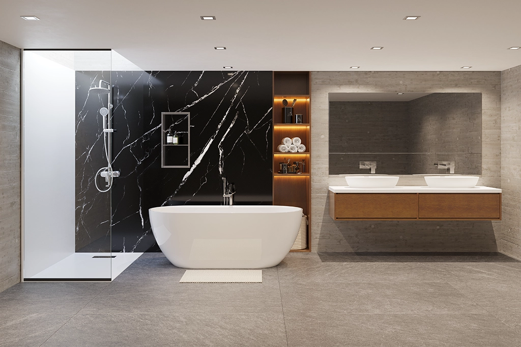 TubSafe walk-in shower and walk-in tub bathroom remodeling project gallery